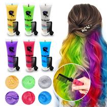 Conjunto de tintura de cabelo temporária Byhoo para cabelos escuros e claros (6 unidades)