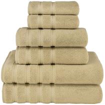 Conjunto de toalhas American Soft Linen, 6 peças, 590 g/m2, Sand Taupe Conjunto de toalhas American Soft Linen, 6 peças, 590 g/m2, Sand Taupe