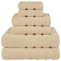Conjunto de toalhas American Soft Linen Luxury 6 peças 100% algodão Conjunto de toalhas American Soft Linen Luxury 6 peças 100% algodão