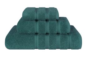 Conjunto de toalhas American Soft Linen Premium, 3 peças, 600 g/m2, azul-petróleo