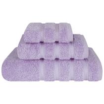 Conjunto de toalhas American Soft Linen Premium de 3 peças de algodão lilás Conjunto de toalhas American Soft Linen Premium de 3 peças de algodão lilás