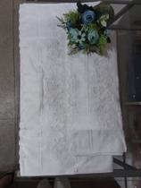 Conjunto de toalhas, banho e rosto bordadas