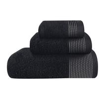 Conjunto de Toalhas Belizzi Home Ultra Soft - 3 Peças em Algodão Preto Conjunto de Toalhas Belizzi Home Ultra Soft - 3 Peças em Algodão Preto