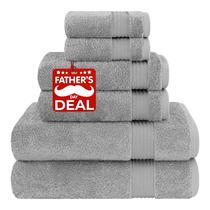 Conjunto de toalhas Cotton Paradise 6 peças 100% algodão cinza claro Conjunto de toalhas Cotton Paradise 6 peças 100% algodão cinza claro