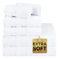Conjunto de toalhas de banho American Soft Linen Salem 100% algodão 600 g/m2 6 unidades Conjunto de toalhas de banho American Soft Linen Salem 100% algodão 600 g/m2 6 unidades