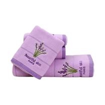 Conjunto De Toalhas De Banho Aromáticas De Algodão Lavanda 2 Peças 35x75cm, Conjunto De Toalhas