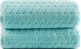 Conjunto de toalhas de banho BAGNO MILANO, algodão turco, verde aqua, 2 unidades