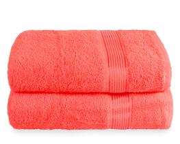 Conjunto de toalhas de banho Belizzi Home Cotton, pacote com 2 unidades, 70x140cm, coral