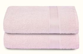 Conjunto de toalhas de banho Belizzi Home Cotton, pacote com 2 unidades, 70x140cm, rosa