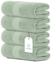 Conjunto de toalhas de banho branco clássico de luxo 700 g/m2 de algodão x4 Conjunto de toalhas de banho branco clássico de luxo 700 g/m2 de algodão x4