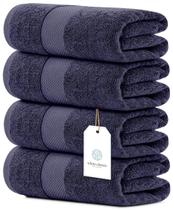 Conjunto de toalhas de banho branco clássico de luxo 700 g/m2 de algodão x4 Conjunto de toalhas de banho branco clássico de luxo 700 g/m2 de algodão x4