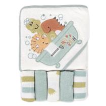 Conjunto de toalhas de banho com capuz para bebês Baby Essentials Dinosaur 76x76 cm Conjunto de toalhas de banho com capuz para bebês Baby Essentials Dinosaur 76x76 cm