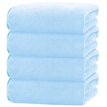 Conjunto de toalhas de banho Cosy Family Microfiber, pacote com 4 unidades Aquamarine