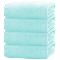 Conjunto de toalhas de banho Cosy Family Microfiber, pacote com 4 unidades, leves e de secagem rápida, toalhas ultramacias e altamente absorventes para banheiro, academia, hotel, praia e spa (azul congelado) Conjunto de toalhas de banho Cosy Family Microfiber, pacote com 4 unidades, leves e de secagem rápida, toalhas ultramacias e altamente absorventes para banheiro, academia, hotel, praia e spa (azul congelado)