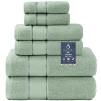 Conjunto de toalhas de banho COZYART Sage Green 6 peças 100% algodão 650GSM