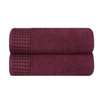 Conjunto de toalhas de banho GLAMBURG 100% algodão 70x140cm Borgonha, pacote com 2 Conjunto de toalhas de banho GLAMBURG 100% algodão 70x140cm Borgonha, pacote com 2