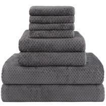 Conjunto de toalhas de banho HOMEXCEL Microfiber 8 peças (cinza) Conjunto de toalhas de banho HOMEXCEL Microfiber 8 peças (cinza)