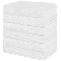 Conjunto de toalhas de banho HOMEXCEL Microfiber Ultra Soft, pacote com 6 unidades, branco
