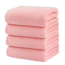 Conjunto de toalhas de banho HOMEXCEL Pacote de 4 microfibras 70x140cm rosa