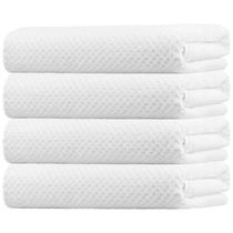 Conjunto de toalhas de banho HOMEXCEL, pacote de 4 microfibras, 76x152cm, branco