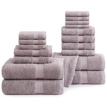 Conjunto de toalhas de banho LANE LINEN 18 peças 100% algodão 550 g/m2 de platina Conjunto de toalhas de banho LANE LINEN 18 peças 100% algodão 550 g/m2 de platina
