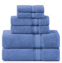 Conjunto de Toalhas de Banho LANE LINEN Luxury - 6 Peças 100% Algodão Cerúleo