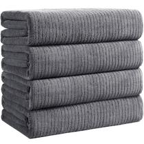Conjunto de toalhas de banho Lunoku, pacote com 4, 89x178 cm, microfibra macia