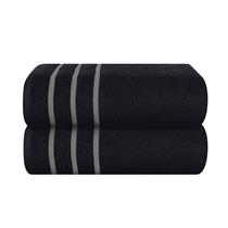 Conjunto de toalhas de banho MyOwn Cotton, pacote com 2 unidades, tamanho grande, 70 x 140 cm, preto