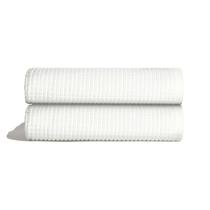 Conjunto de toalhas de banho ONSEN Terry Cotton Waffle, pacote com 2 unidades, 70x140cm, branco