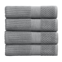 Conjunto de toalhas de banho Springtree Home Krista 100% algodão x4 Ultimate Grey