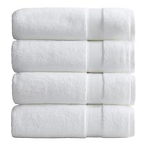Conjunto de toalhas de banho Springtree Home Luxury Bamboo Rayon x4 White
