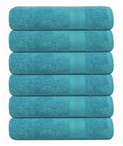 Conjunto de toalhas de banho TEXCRAFT Cotton Terry Quick Dry 24x48cm, pacote com 6 Conjunto de toalhas de banho TEXCRAFT Cotton Terry Quick Dry 24x48cm, pacote com 6