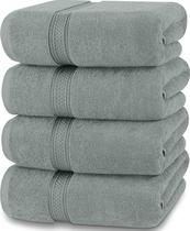 Conjunto de toalhas de banho Utopia Towels 100% algodão fiado em anel, 600 g/m2, pacote com 4 Conjunto de toalhas de banho Utopia Towels 100% algodão fiado em anel, 600 g/m2, pacote com 4