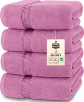 Conjunto de toalhas de banho Utopia Towels 100% algodão fiado em anel 600GSM rosa
