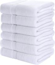 Conjunto de toalhas de banho Utopia Towels, pacote com 6, 100% algodão fiado em anel Conjunto de toalhas de banho Utopia Towels, pacote com 6, 100% algodão fiado em anel