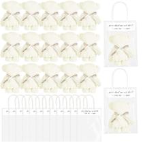 Conjunto de toalhas de banho VitalCozy Bear Coral Fleece 20 conjuntos de branco cremoso