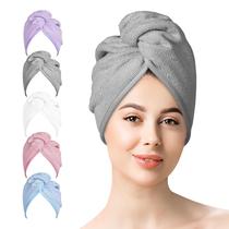 Conjunto de toalhas de cabelo YoulerTex Microfiber Hair Turbant, pacote com 5