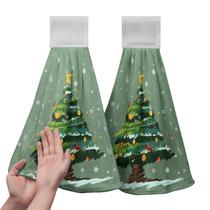 Conjunto de toalhas de cozinha de Natal Kwlegh 2, 30x43 cm poliéster