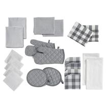Conjunto de toalhas de cozinha e panos de prato Lane Linen 20 unidades cinza Conjunto de toalhas de cozinha e panos de prato Lane Linen 20 unidades cinza