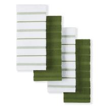 Conjunto de toalhas de cozinha KitchenAid Albany, pacote com 4 unidades Matcha verde/branco
