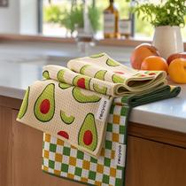 Conjunto de toalhas de cozinha RECYCO Waffle Quick Dry Microfiber x2 Avocado Conjunto de toalhas de cozinha RECYCO Waffle Quick Dry Microfiber x2 Avocado