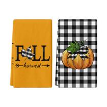 Conjunto de toalhas de mão ANTPFAE Fall Harvest Pumpkin Maple Leaves Conjunto de toalhas de mão ANTPFAE Fall Harvest Pumpkin Maple Leaves