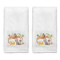 Conjunto de Toalhas de Mão Bordadas Hello Fall - Hexagrama - 14x30cm