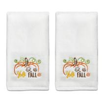 Conjunto de toalhas de mão Hexagram Fall bordado Hello Fall 14x30cm