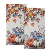 Conjunto de toalhas de mão Imiss Fall Blue Orange Pumpkins x2 36x72cm