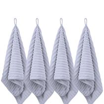 Conjunto de toalhas de mão LMMINBZ Microfiber Grey Quick Dry 4 unidades Conjunto de toalhas de mão LMMINBZ Microfiber Grey Quick Dry 4 unidades
