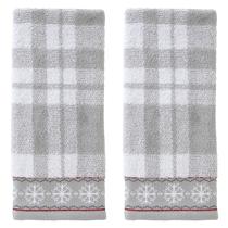Conjunto de toalhas de mão SKL Home Winter/Christmas Whistler Plaid, 2 unidades