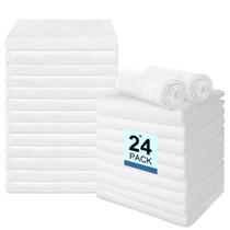 Conjunto de toalhas de mão UNIMADE de microfibra altamente absorvente x24 branco Conjunto de toalhas de mão UNIMADE de microfibra altamente absorvente x24 branco