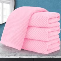 Conjunto de toalhas de mão VOOVA & MOVAS rosa 100% algodão 18x28cm, pacote com 4 Conjunto de toalhas de mão VOOVA & MOVAS rosa 100% algodão 18x28cm, pacote com 4