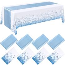 Conjunto de toalhas de mesa Breling, pacote com 8 unidades, Winter Baby, azul e branco